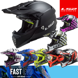 LS2 MX437 FAST EVO cross helmet with double-D closure