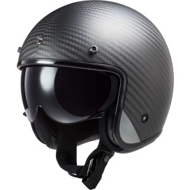 LS2 OF601 BOB II 2 Carbon jet helmet lightweight ECE 22.06 double-D with tinted sun visor