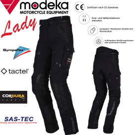 Modeka motorcycle pants PANAMERICANA II 2 LADY for women Sympatex Aramid CE AA Cordura SAS-Tec protectors