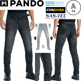 Pando Moto motorcycle jeans ROBBY COR 01 for men CE A Cordura CoolMax with SAS-TEC protectors