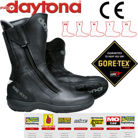 Daytona Gore-Tex motorcycle boots ROAD STAR GTX leather with ankle and shin protection