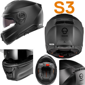 Schuberth sports full-face helmet S3 carbon fiberglass ECE 22.06 with Rescue System sun visor and Max Vision Pinlock