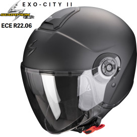 Scorpion jet helmet EXO-CITY II 2 with long visor sun visor and ECE 22.06