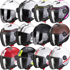 Scorpion open face helmet EXO-CITY with visor long visor and ECE 22.05