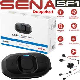 Sena Headset SF1 motorcycle with Bluetooth 4.1 for rider-pillion 2-way communication