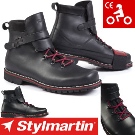 Stylmartin motorcycle shoes RED REBEL leather boots waterproof