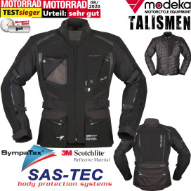Modeka 3in1 motorcycle jacket TALISMEN Sympatex completely elastic stretch 3M aramid SAS-TEC protectors