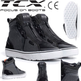 TCX motorcycle sneaker IKASU LADY AIR suede CE with D3O protectors
