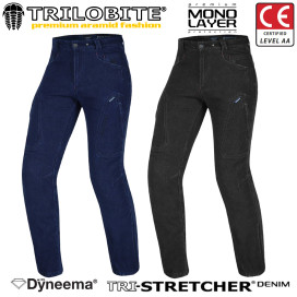 Trilobite motorcycle jeans TACTICAL Denim Slim Fit Stretch Dyneema Monolayer CE AA with protectors