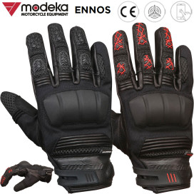 Modeka motorcycle gloves ENNOS elastic leather with Amara and CE