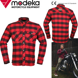 Modeka flannel shirt NOONER motorcycle jacket lumberjack shirt CE A aramid with protectors