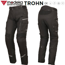 Modeka motorcycle pants TROHN Stretch Cordura with protectors CE A waterproof braces