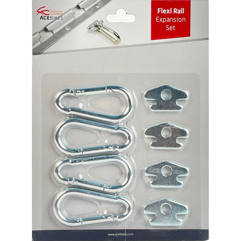 Acebikes extension set for Flexi Rail 4 carabiners 4 locks
