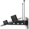 Gray Steel X7 wall bracket, coat rack motorcycle clothing helmet jacket