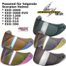 Scorpion 3D visor KDF14-3 for EXO 2000 / 2000 EVO / 1200 / 710 / 510 / 491 / 410 / 390 prepared for Pinlock